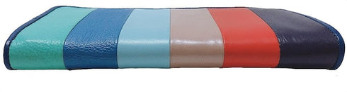 牛革ストライプ長財布(ブルー)