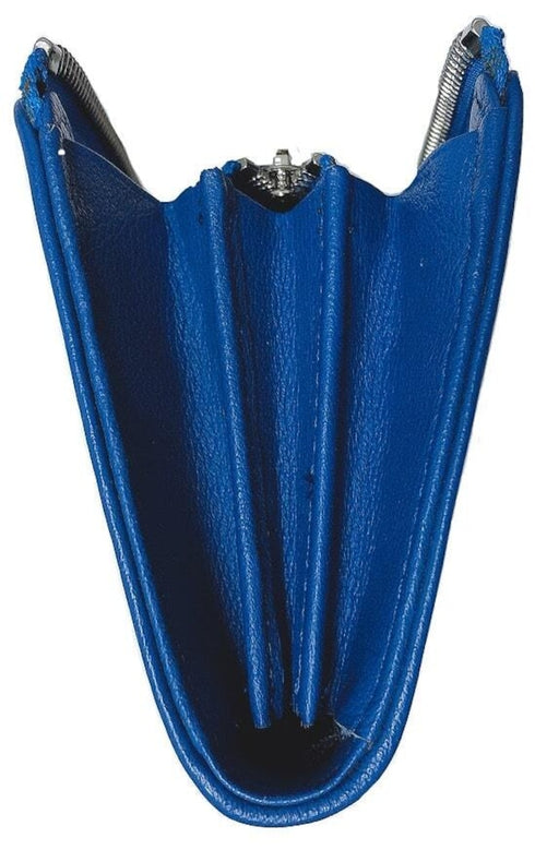 牛革ストライプ長財布(ブルー)