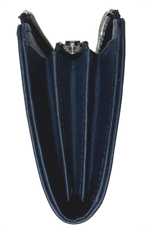 牛革ストライプ長財布(ネイビー)