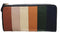 牛革ストライプ長財布(カーキ)