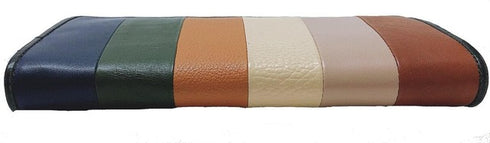 牛革ストライプ長財布(カーキ)