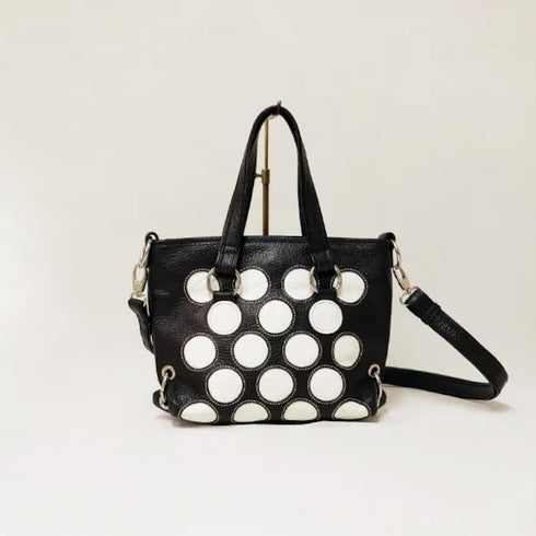 ドットレザーバッグ