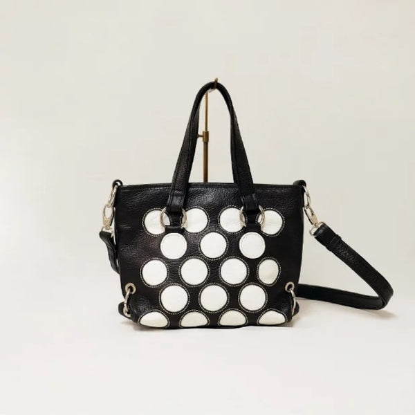 ドットレザーバッグ