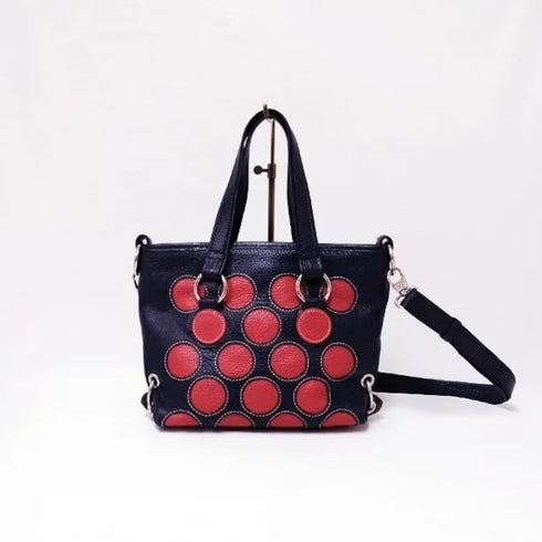 ドットレザーバッグ
