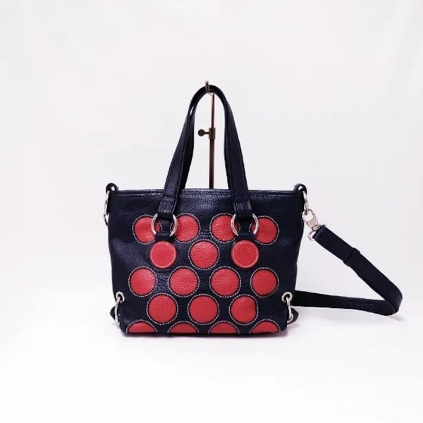 ドットレザーバッグ