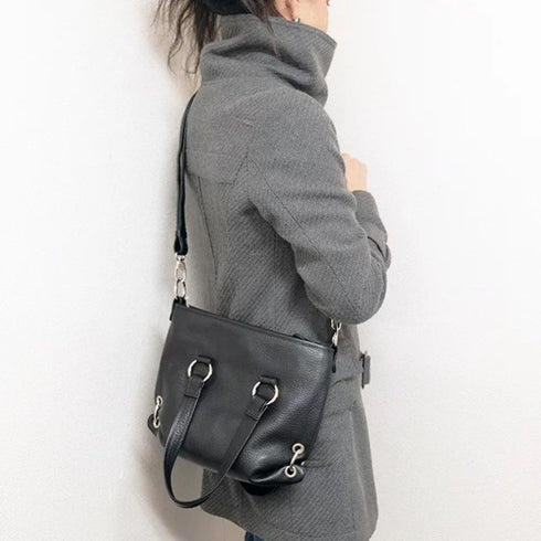 ドットレザーバッグ