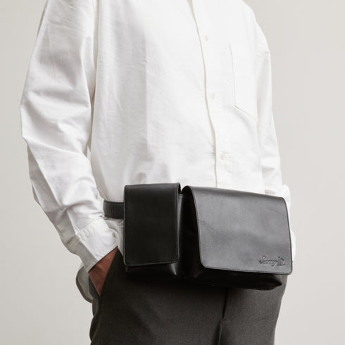 Body & Hüfttasche aus Rindsleder (orange)