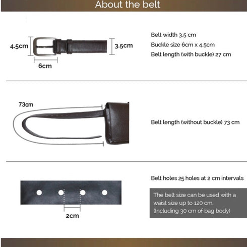 Cowhide body and hip bag (orange)