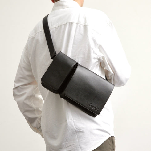 Body & Hüfttasche aus Rindsleder (orange)