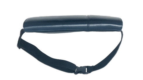 ナイロン × 牛革ボディ&ヒップバッグ(ネイビー&ブラック)