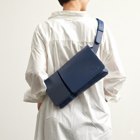 Body & Hüfttasche aus Rindsleder (orange)