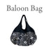 バタフライプリント バルーンバッグ(ブラック×ホワイト)